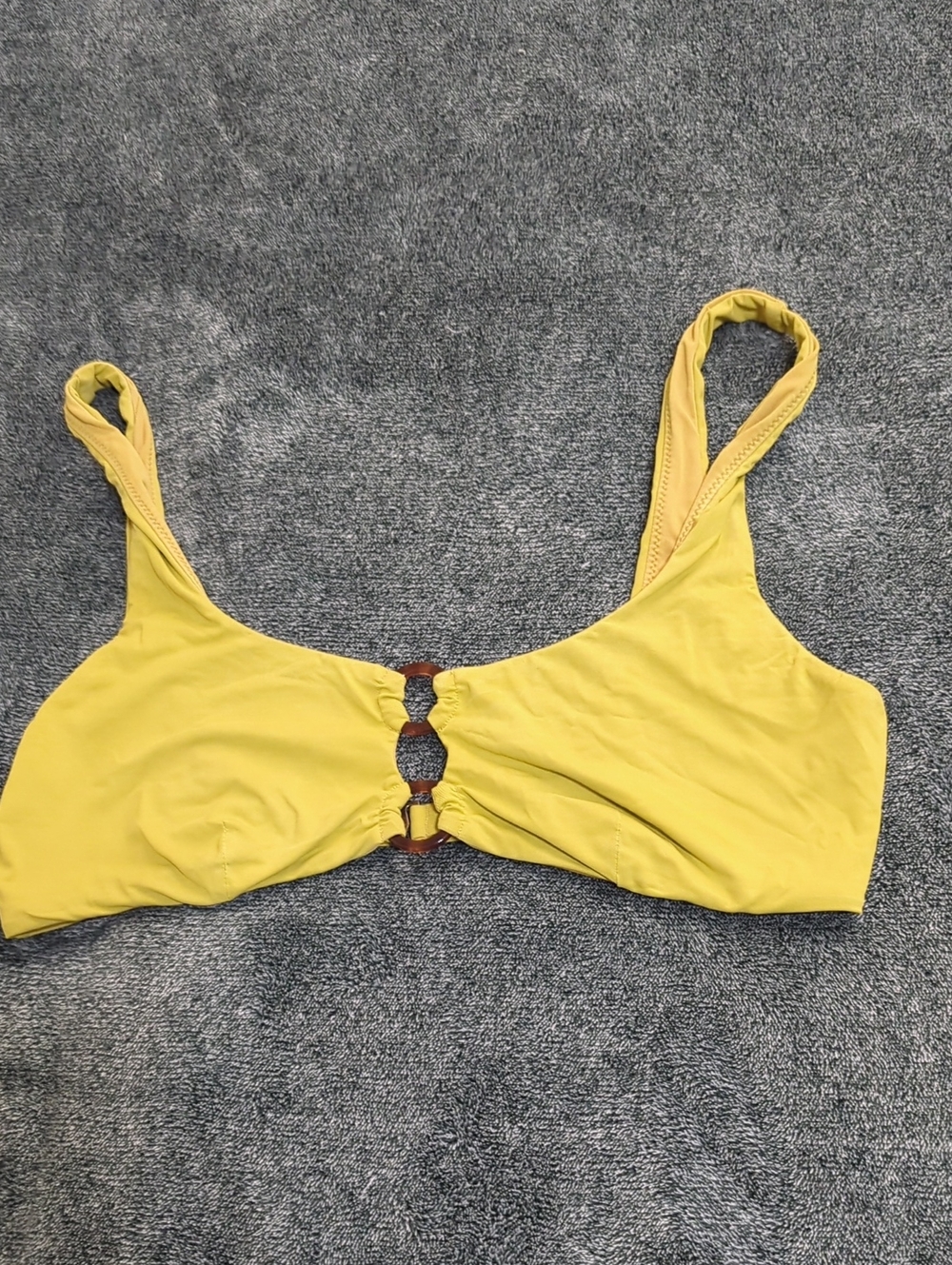 O'Neill Bright Yellow Swim Top with Logo Plate